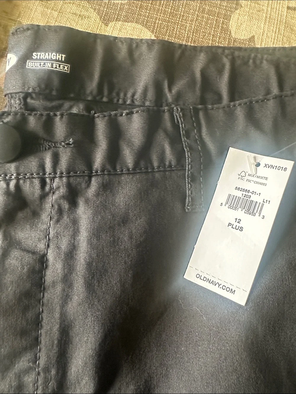 Old Navy Kids Built in Flex Trouser Pants - Black, Light Gray(2), Tan lot of 4